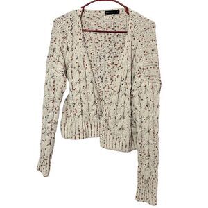 Moon & Madison Womens Multicolor Drop Shoulder Open Front Cardigan Size Small